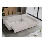 Narożnik DORIAN L - uniwersalny - biały, sztruks