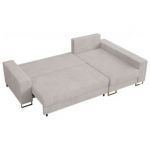 Narożnik DORIAN L - uniwersalny - biały, sztruks