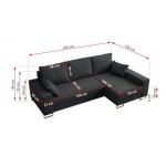 Narożnik DORIAN L - uniwersalny - ciemnoszary, welwet