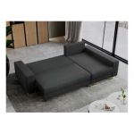 Narożnik DORIAN L - uniwersalny - ciemnoszary, welwet