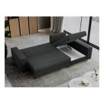 Narożnik DORIAN L - uniwersalny - ciemnoszary, welwet