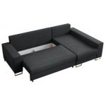 Narożnik DORIAN L - uniwersalny - ciemnoszary, welwet