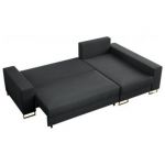 Narożnik DORIAN L - uniwersalny - ciemnoszary, welwet