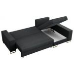 Narożnik DORIAN L - uniwersalny - ciemnoszary, welwet