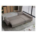 Narożnik DORIAN L - uniwersalny - jasnobrązowy, welwet