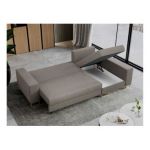 Narożnik DORIAN L - uniwersalny - jasnobrązowy, welwet