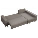 Narożnik DORIAN L - uniwersalny - jasnobrązowy, welwet