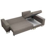 Narożnik DORIAN L - uniwersalny - jasnobrązowy, welwet