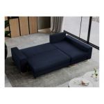 Narożnik DORIAN L - uniwersalny - ciemnoniebieski, welwet