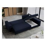 Narożnik DORIAN L - uniwersalny - ciemnoniebieski, welwet