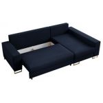 Narożnik DORIAN L - uniwersalny - ciemnoniebieski, welwet