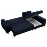 Narożnik DORIAN L - uniwersalny - ciemnoniebieski, welwet