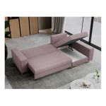 Narożnik DORIAN L - uniwersalny - różowy, welwet