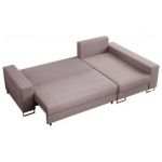 Narożnik DORIAN L - uniwersalny - różowy, welwet