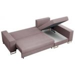 Narożnik DORIAN L - uniwersalny - różowy, welwet