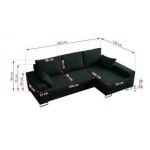 Narożnik DORIAN L - uniwersalny - zielony, welwet