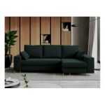 Narożnik DORIAN L - uniwersalny - zielony, welwet