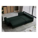 Narożnik DORIAN L - uniwersalny - zielony, welwet