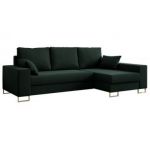 Narożnik DORIAN L - uniwersalny - zielony, welwet