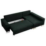 Narożnik DORIAN L - uniwersalny - zielony, welwet