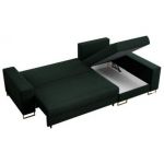 Narożnik DORIAN L - uniwersalny - zielony, welwet