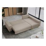 Narożnik DORIAN L - uniwersalny - beżowy, welwet