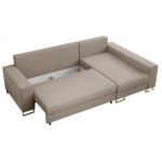 Narożnik DORIAN L - uniwersalny - beżowy, welwet