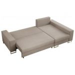 Narożnik DORIAN L - uniwersalny - beżowy, welwet