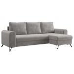 Narożnik AXEL L - uniwersalny - jasnoszary, welwet