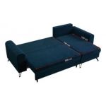 Narożnik AXEL L - uniwersalny - ciemnoniebieski, welwet