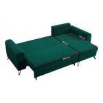 Narożnik AXEL L - uniwersalny - ciemnozielony, welwet