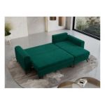 Narożnik AXEL L - uniwersalny - ciemnozielony, welwet