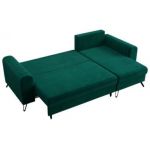 Narożnik AXEL L - uniwersalny - ciemnozielony, welwet