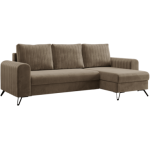 Narożnik AXEL L - uniwersalny - jasnobrązowy, welwet