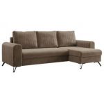 Narożnik AXEL L - uniwersalny - jasnobrązowy, welwet