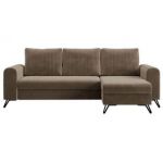 Narożnik AXEL L - uniwersalny - jasnobrązowy, welwet