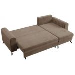 Narożnik AXEL L - uniwersalny - jasnobrązowy, welwet