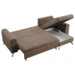 Narożnik AXEL L - uniwersalny - jasnobrązowy, welwet