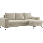 Narożnik AXEL L - uniwersalny - beżowy, welwet