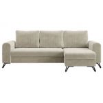 Narożnik AXEL L - uniwersalny - beżowy, welwet