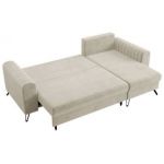 Narożnik AXEL L - uniwersalny - beżowy, welwet