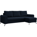 Narożnik AXEL L - uniwersalny - ciemnoniebieski, welwet