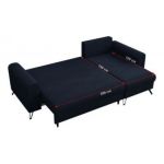 Narożnik AXEL L - uniwersalny - ciemnoniebieski, welwet