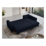 Narożnik AXEL L - uniwersalny - ciemnoniebieski, welwet