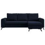 Narożnik AXEL L - uniwersalny - ciemnoniebieski, welwet