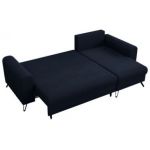 Narożnik AXEL L - uniwersalny - ciemnoniebieski, welwet