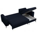 Narożnik AXEL L - uniwersalny - ciemnoniebieski, welwet