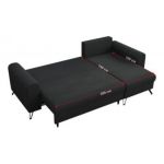 Narożnik AXEL L - uniwersalny - ciemnoszary, welwet