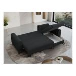 Narożnik AXEL L - uniwersalny - ciemnoszary, welwet