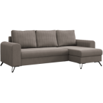 Narożnik AXEL L - uniwersalny - jasnobrązowy, welwet